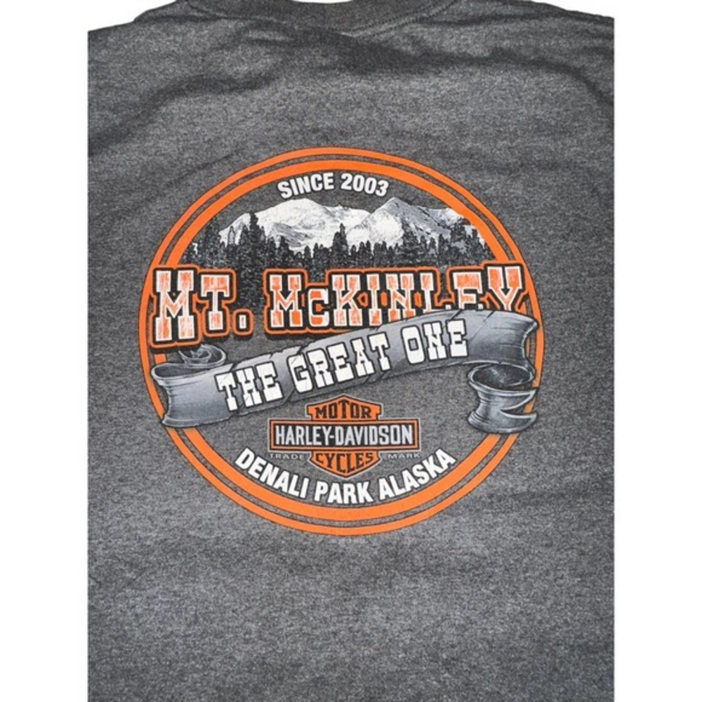Harley-Davidson Mt McKinley‎ Denali Park, Alaska Gray T-Shirt Size 2XL